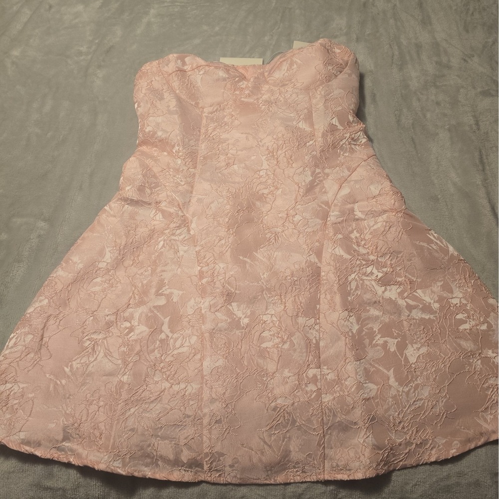 Peppermayo Pink Petal Jacquard Mini Dress Size 8 New Homecoming Dance Formal